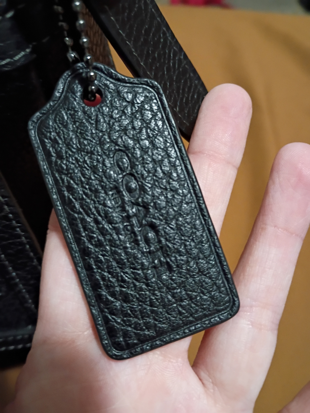 Coach Etta Flap Bag In Black Pebbled Leather - Picture 5 of 9